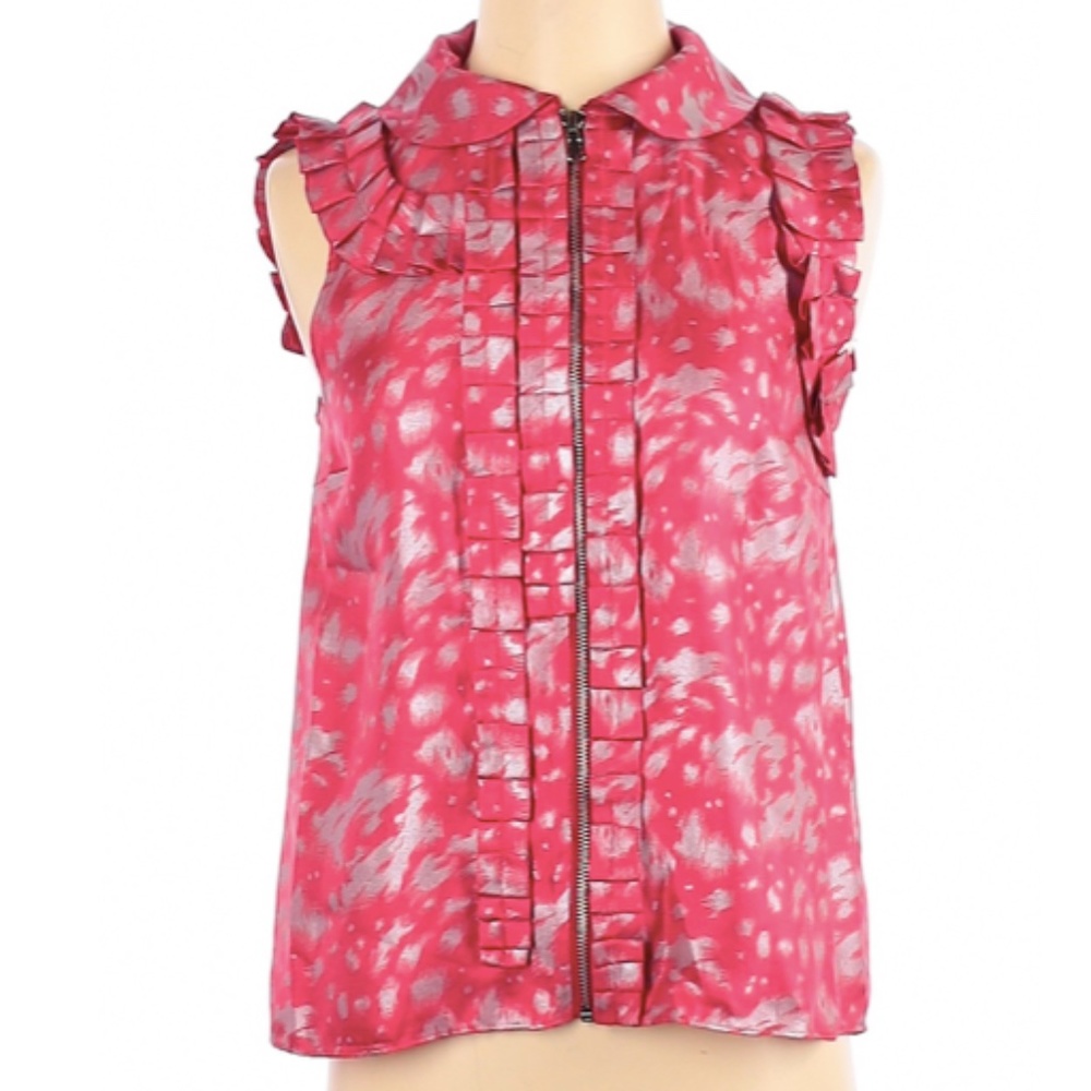 Marc by Marc Jacobs Pink Silk Sleeveless Blouse
